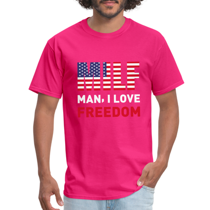 MILF Man I Love Freedom T-Shirt - fuchsia