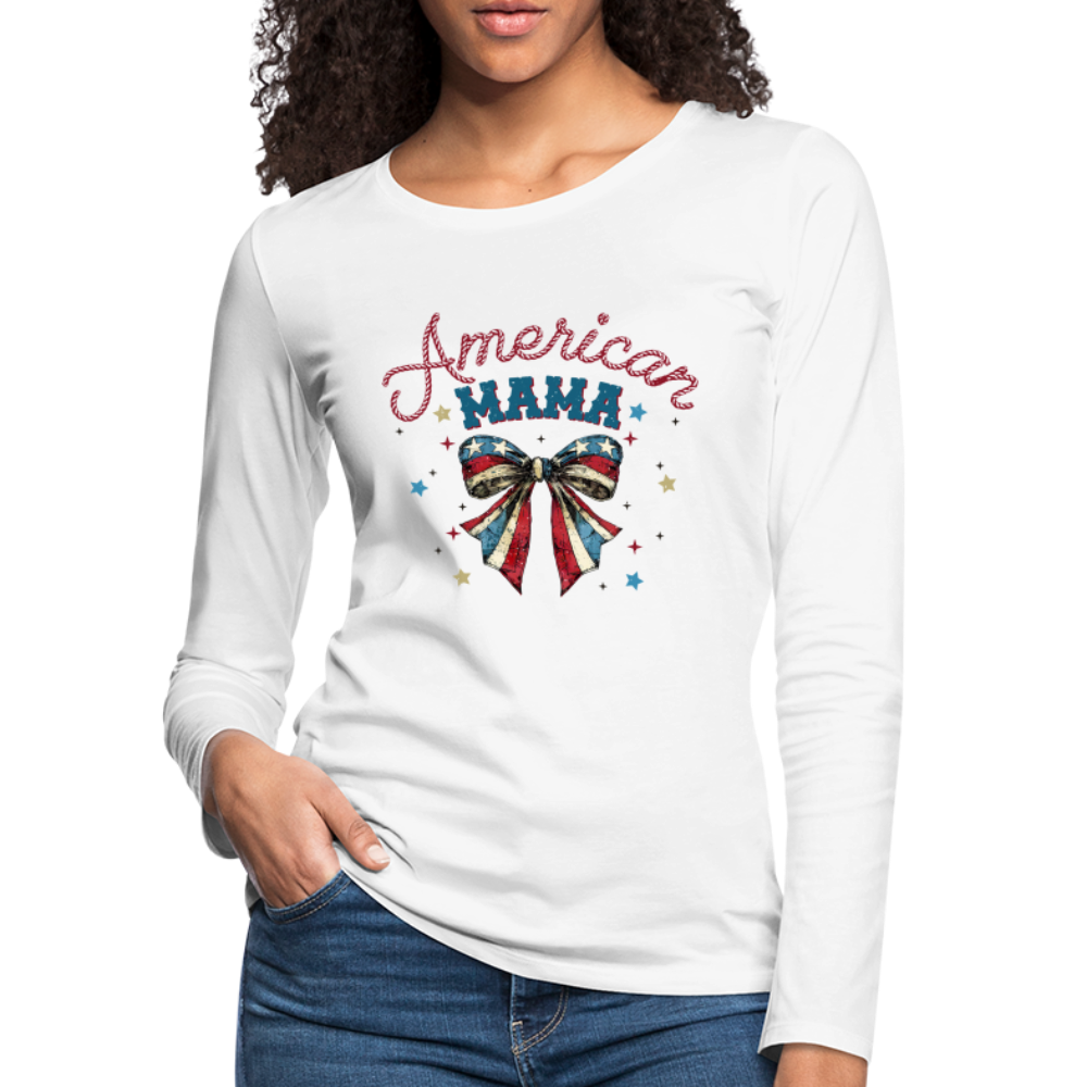 American Mama Women's Premium Long Sleeve T-Shirt - white