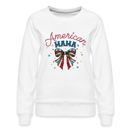 American Mama Women's Women’s Premium Sweatshirt - white
