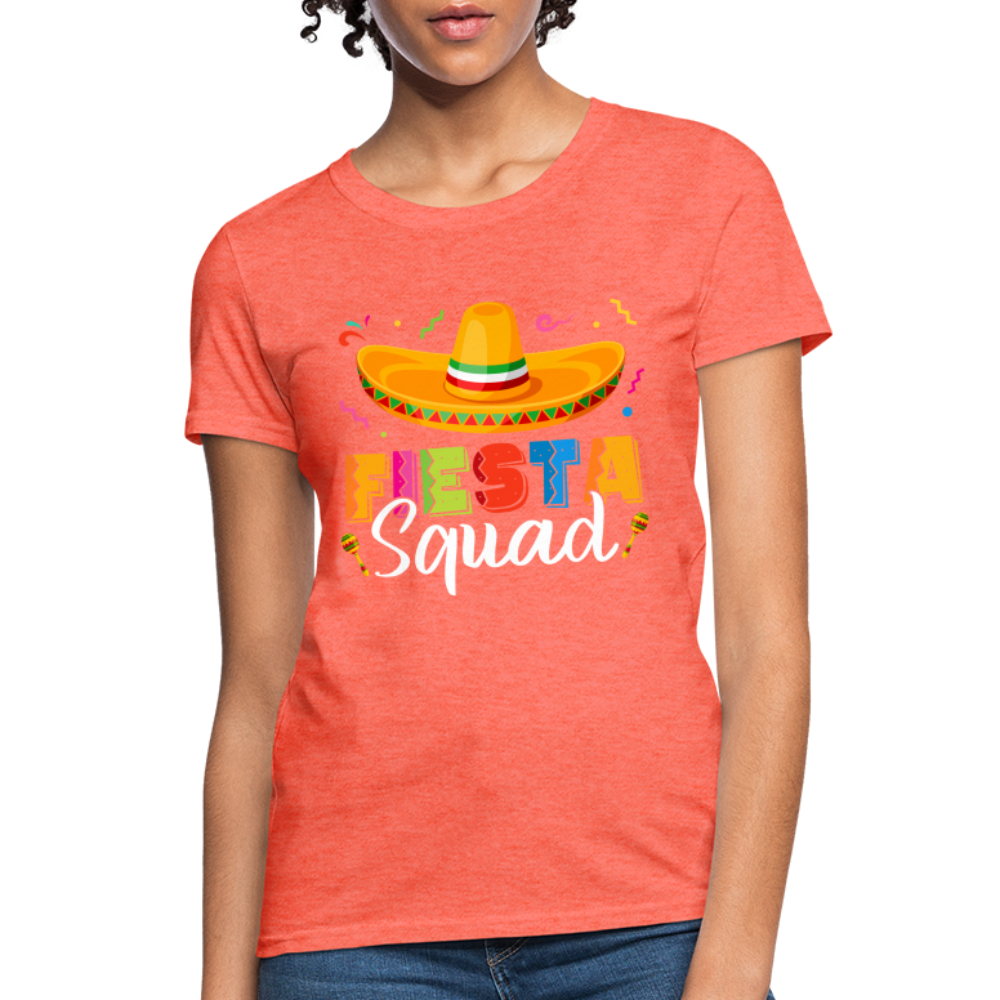 Cinco De Mayo Fiesta Squad Women's T-Shirt - heather coral