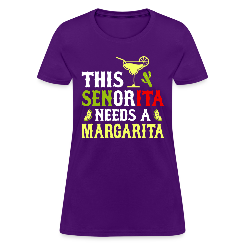 This Señorita Needs A Margarita - Cinco de Mayo T-Shirt - purple