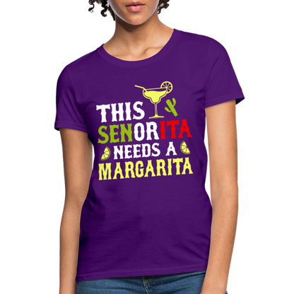 This Señorita Needs A Margarita - Cinco de Mayo T-Shirt - purple