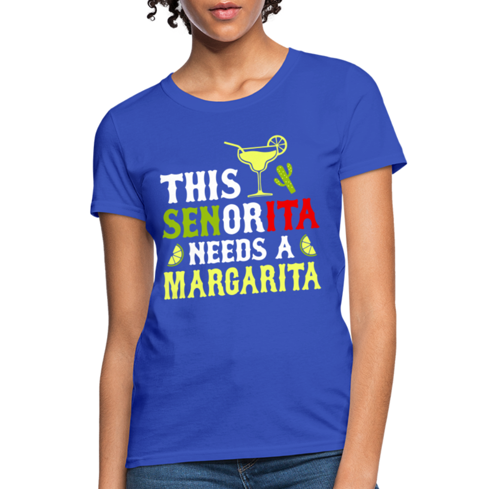 This Señorita Needs A Margarita - Cinco de Mayo T-Shirt Color: turquoise