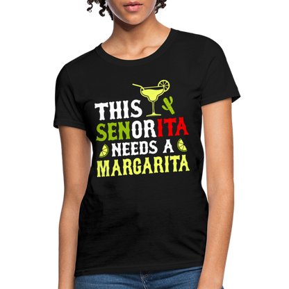 This Señorita Needs A Margarita - Cinco de Mayo T-Shirt - black