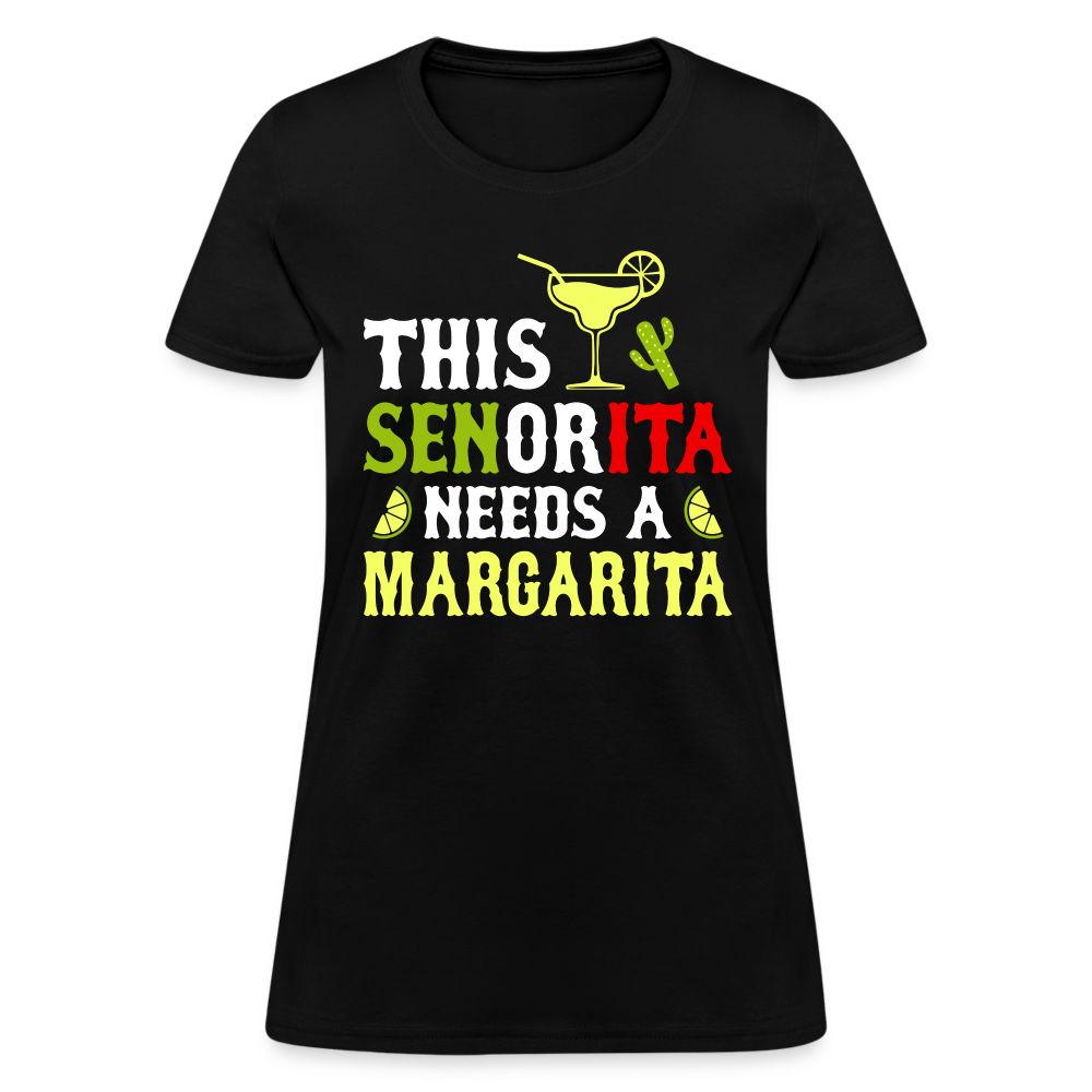 This Señorita Needs A Margarita - Cinco de Mayo T-Shirt - black