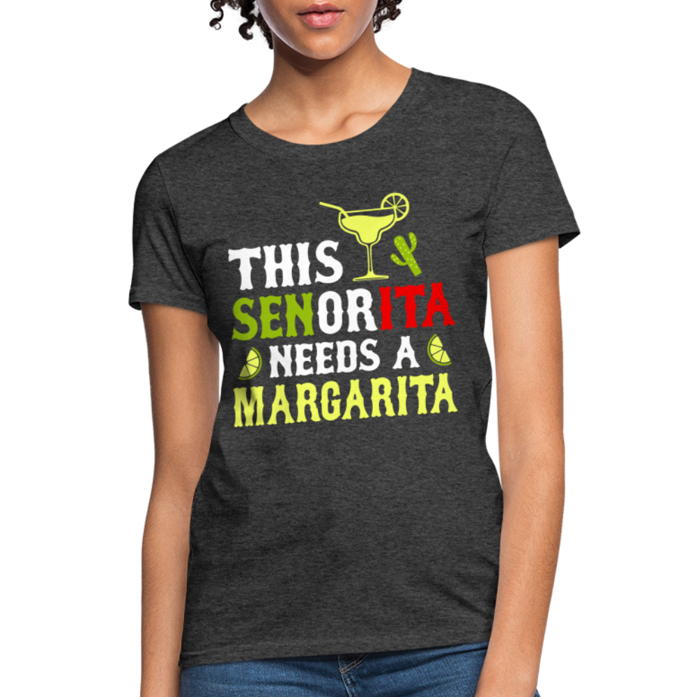 This Señorita Needs A Margarita - Cinco de Mayo T-Shirt - heather black