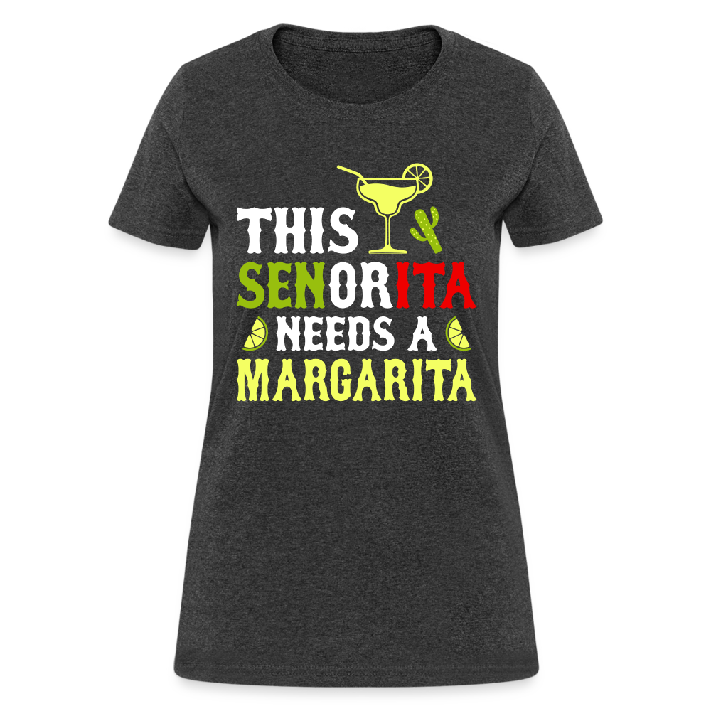 This Señorita Needs A Margarita - Cinco de Mayo T-Shirt - heather black