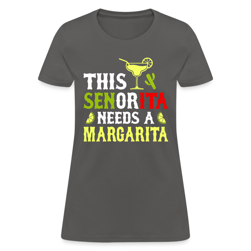 This Señorita Needs A Margarita - Cinco de Mayo T-Shirt Color: turquoise