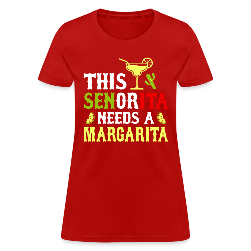 This Señorita Needs A Margarita - Cinco de Mayo T-Shirt Color: turquoise