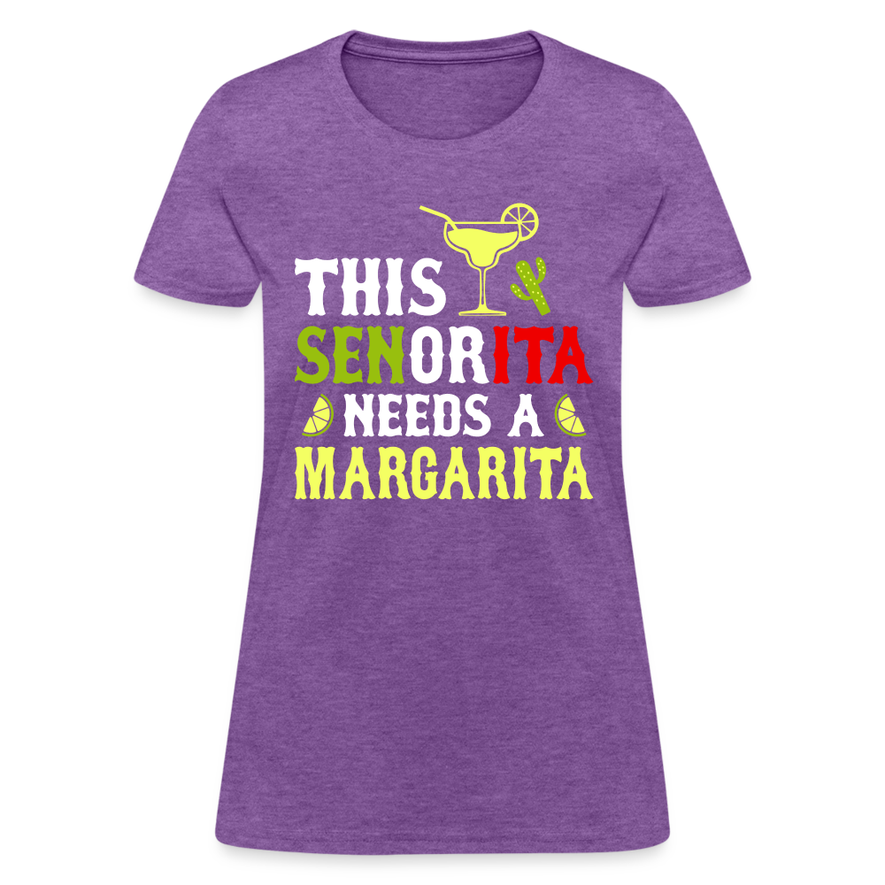 This Señorita Needs A Margarita - Cinco de Mayo T-Shirt - purple heather