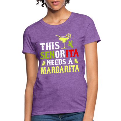 This Señorita Needs A Margarita - Cinco de Mayo T-Shirt - purple heather