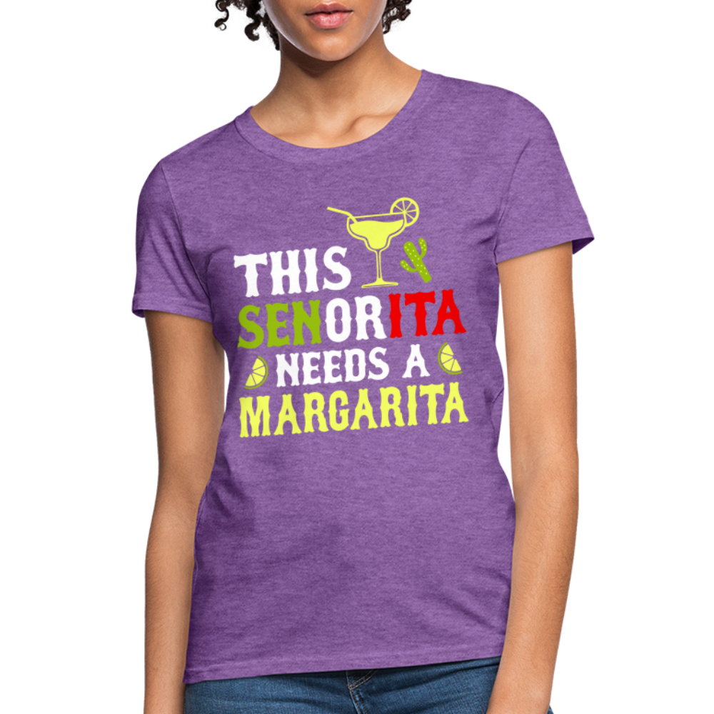 This Señorita Needs A Margarita - Cinco de Mayo T-Shirt Color: turquoise