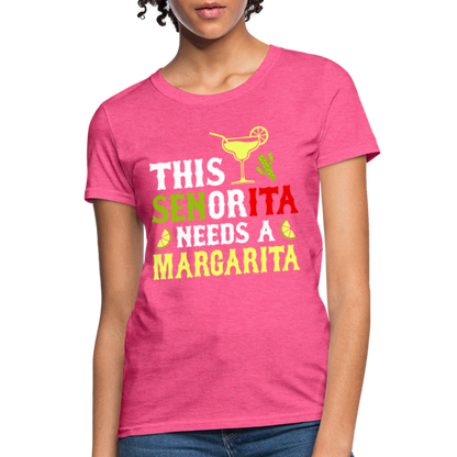 This Señorita Needs A Margarita - Cinco de Mayo T-Shirt - heather pink