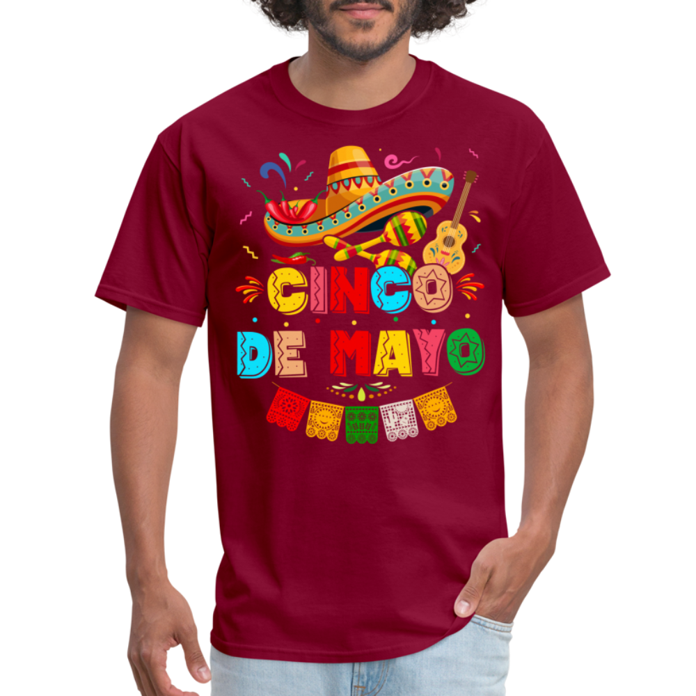 Cinco de Mayo T-Shirt - burgundy