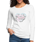 Stepmother Word Art Heart Women's Premium Long Sleeve T-Shirt
