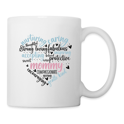 Mommy Heart Wordart Coffee Mug - white