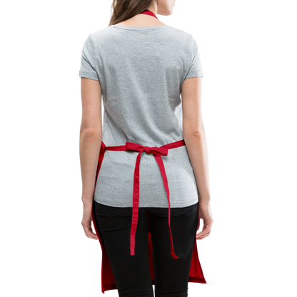 Mommy Heart Wordart Adjustable Apron - red