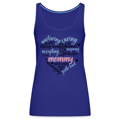 Mommy Heart Wordart Women’s Premium Tank Top - royal blue