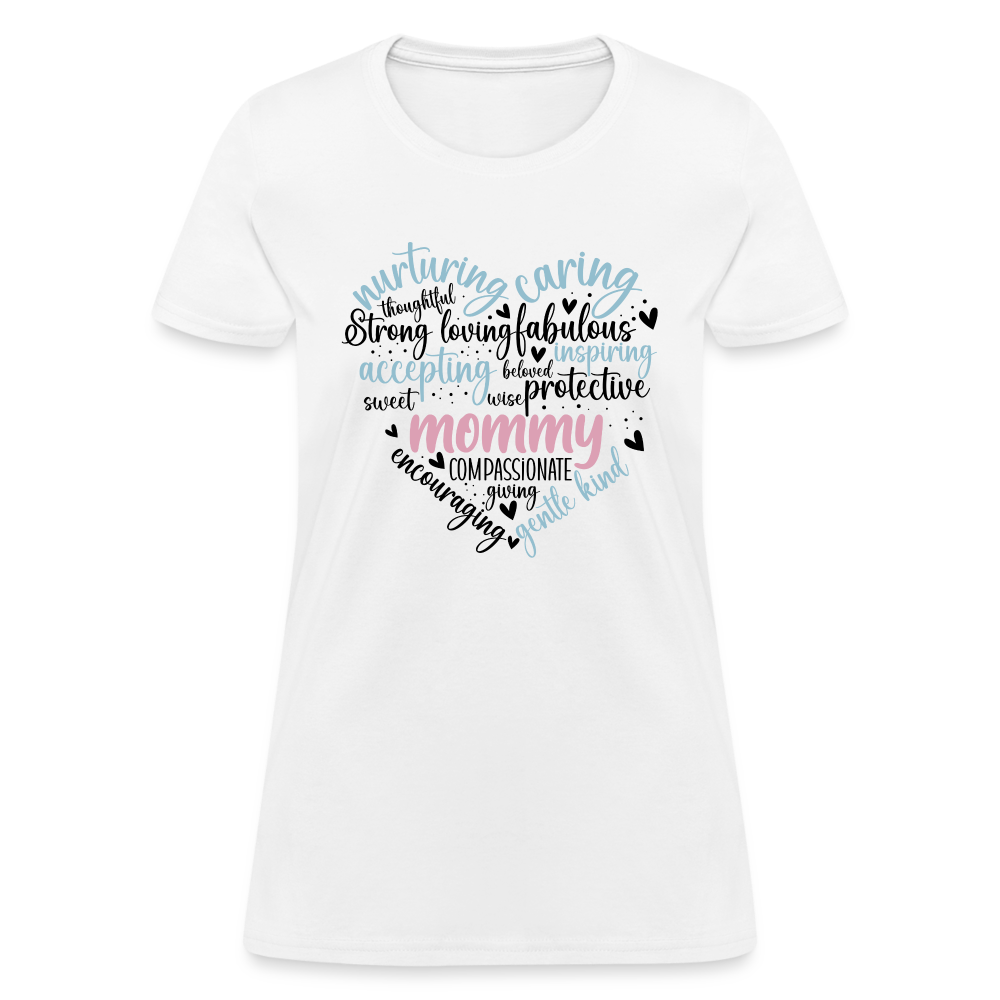 Mommy Heart Wordart Women's T-Shirt - white