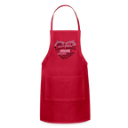 Mom Word Art Heart Adjustable Apron