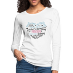 Mom Word Art Heart Women's Premium Long Sleeve T-Shirt