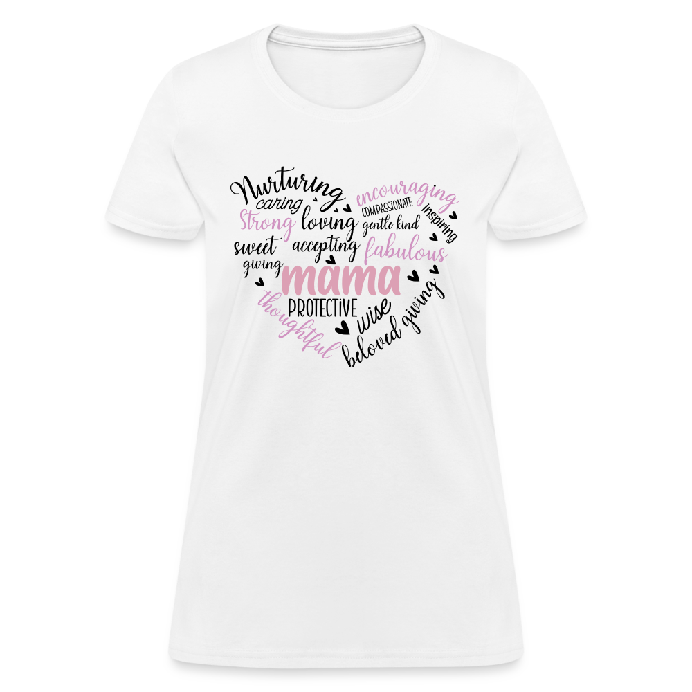 Mama Word Art Heart Women's T-Shirt - white