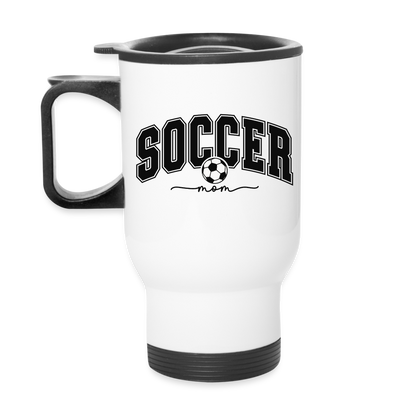 Soccer Mom Travel Mug - white