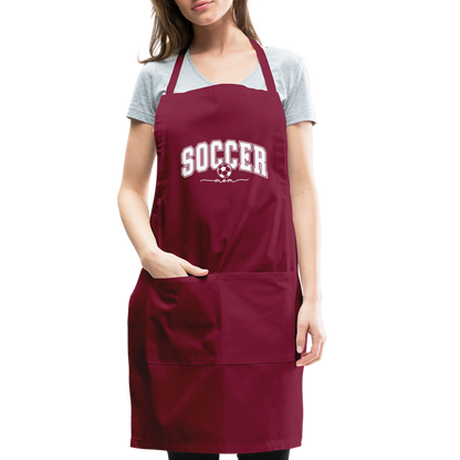 Soccer Mom Adjustable Apron - burgundy