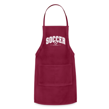 Soccer Mom Adjustable Apron - burgundy