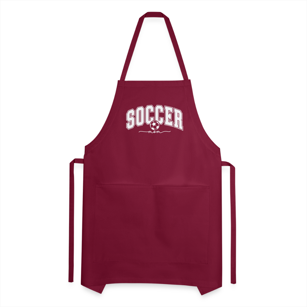 Soccer Mom Adjustable Apron - burgundy