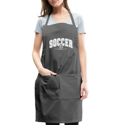 Soccer Mom Adjustable Apron - charcoal