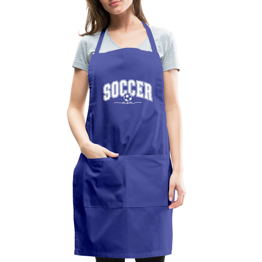 Soccer Mom Adjustable Apron - royal blue