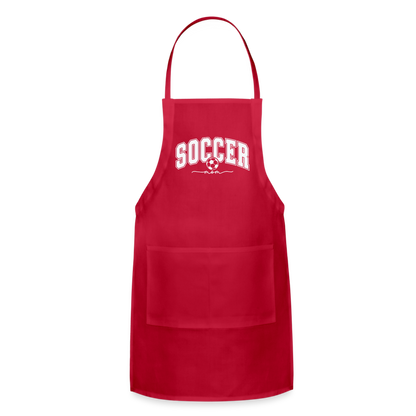 Soccer Mom Adjustable Apron - red