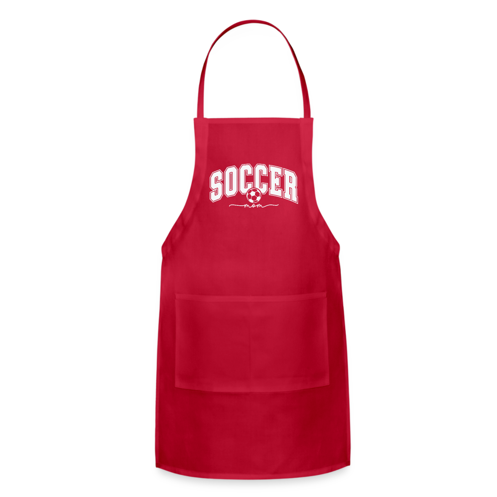 Soccer Mom Adjustable Apron - red