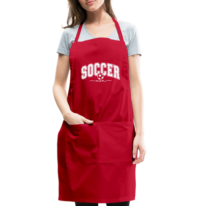Soccer Mom Adjustable Apron - red