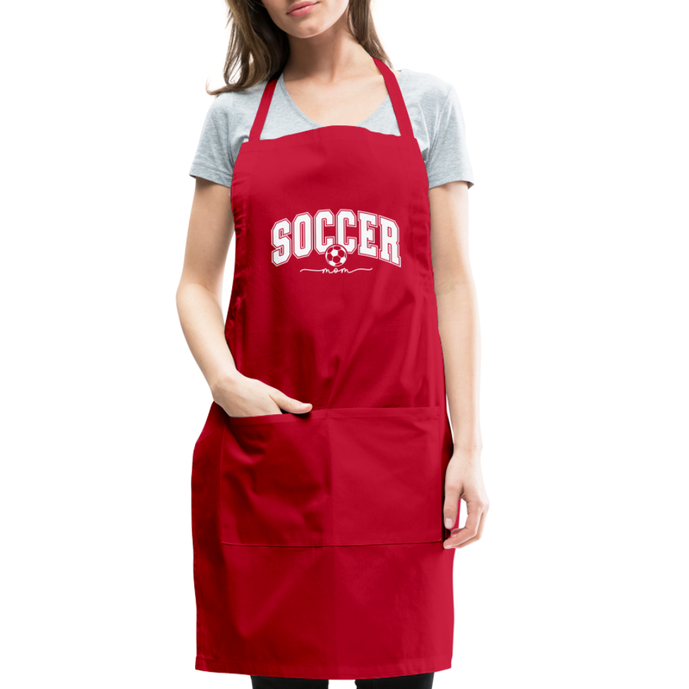 Soccer Mom Adjustable Apron - red