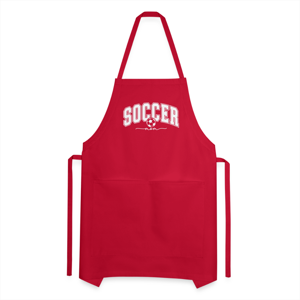 Soccer Mom Adjustable Apron - red