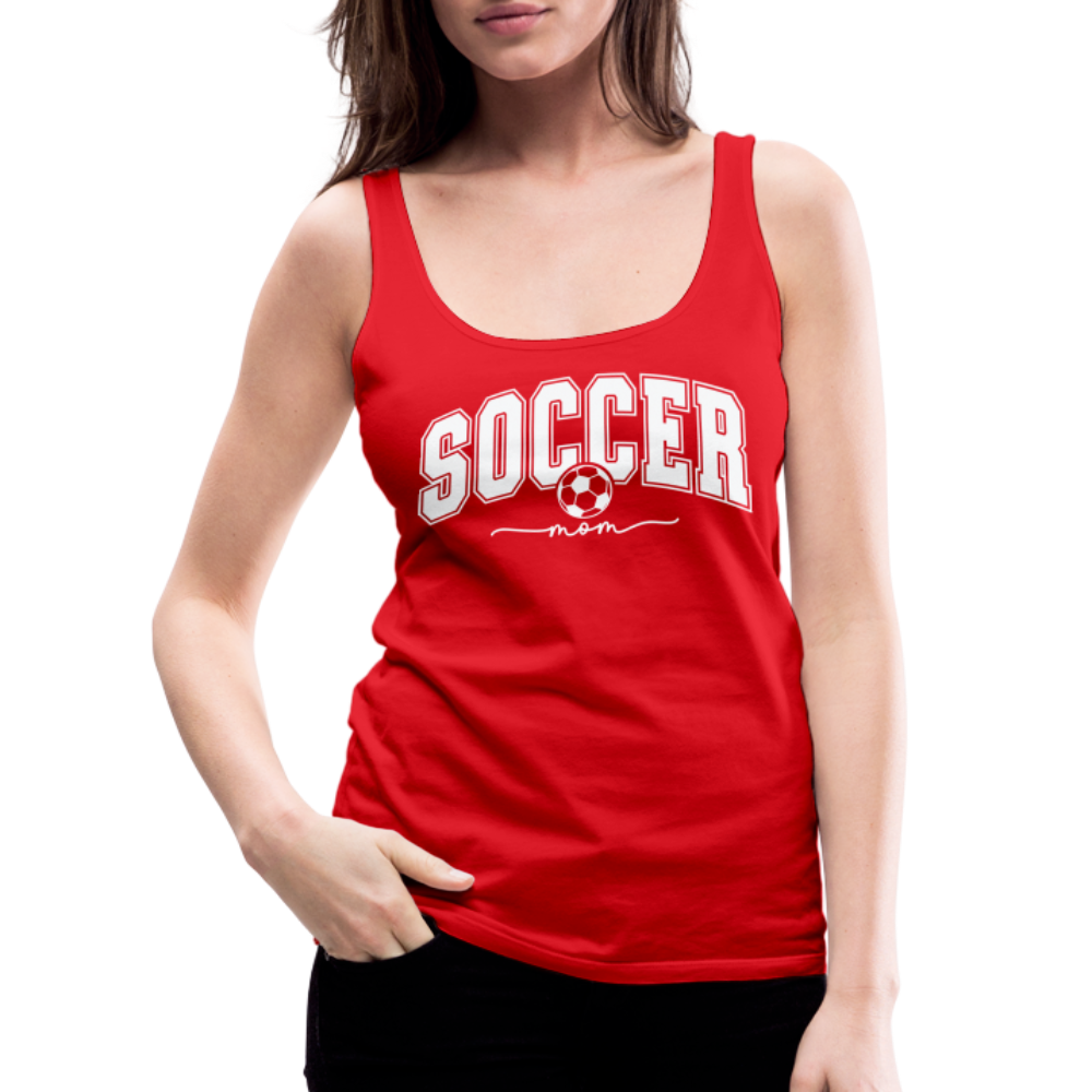 Soccer Mom Women’s Premium Tank Top - red