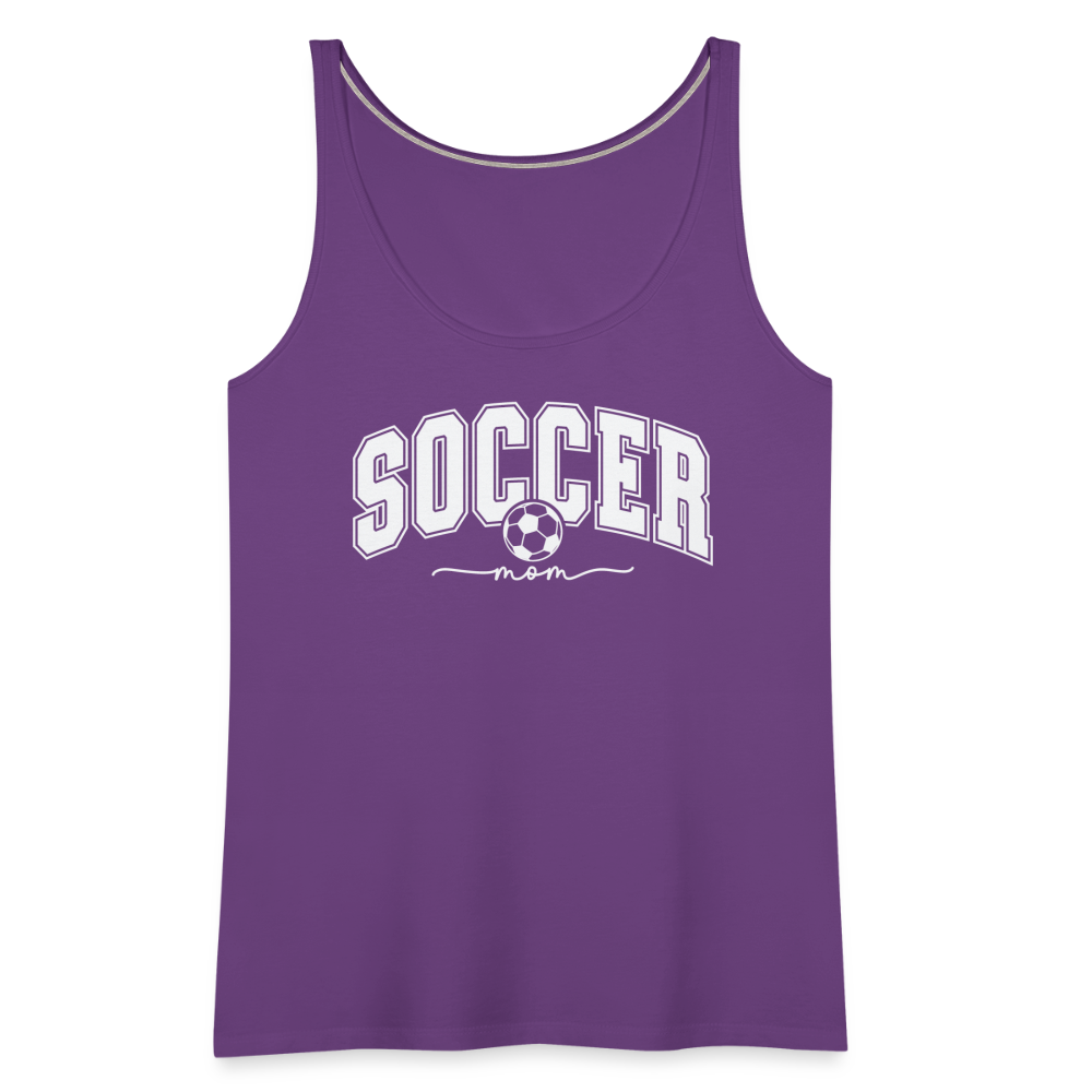 Soccer Mom Women’s Premium Tank Top - purple