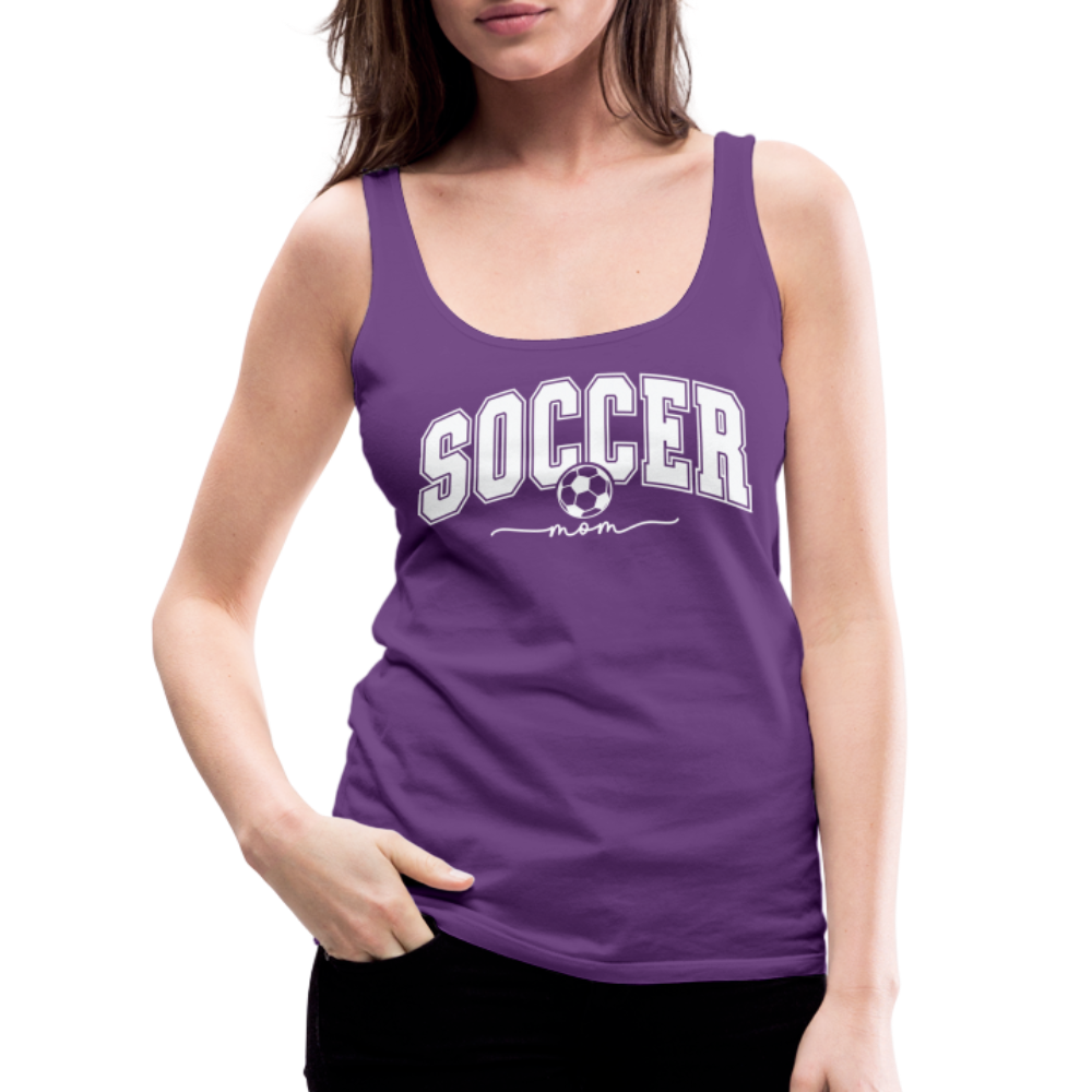 Soccer Mom Women’s Premium Tank Top - purple