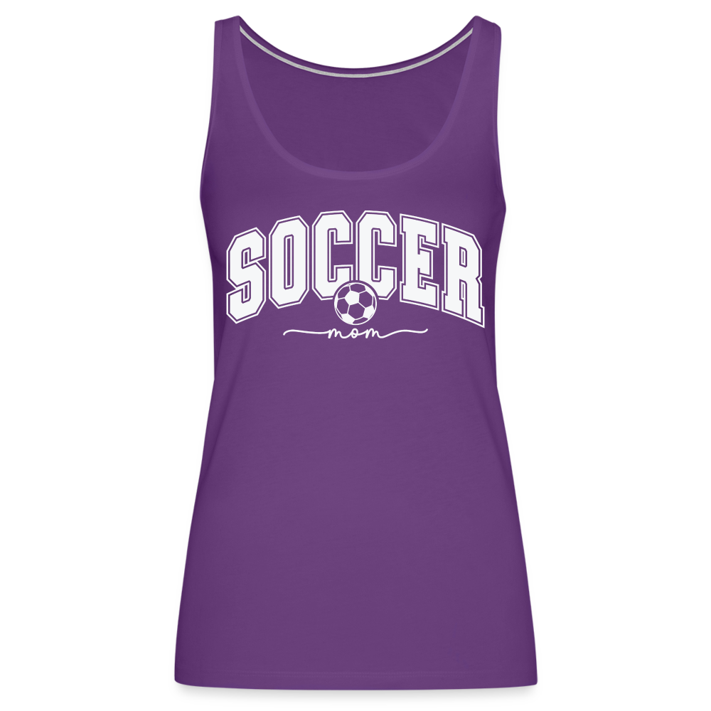 Soccer Mom Women’s Premium Tank Top - purple