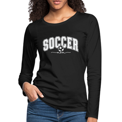 Soccer Mom Women's Premium Long Sleeve T-Shirt - black