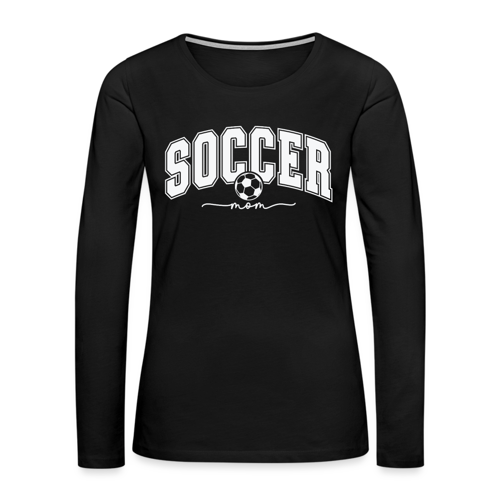 Soccer Mom Women's Premium Long Sleeve T-Shirt - black