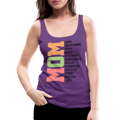 Mom Women's Women’s Premium Tank Top (Heartfelt Tribute) - purple