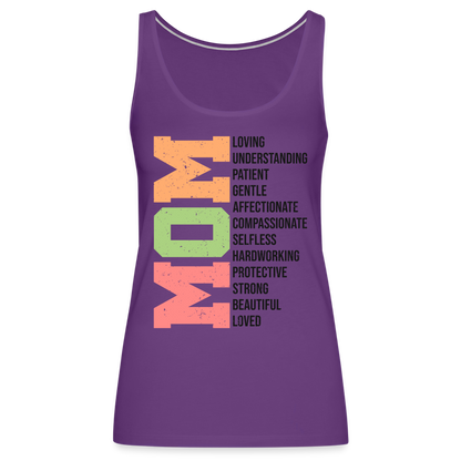 Mom Women's Women’s Premium Tank Top (Heartfelt Tribute) - purple