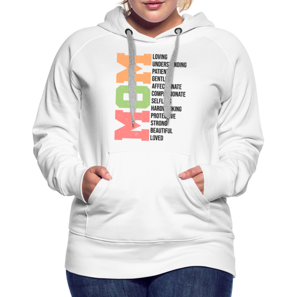 Mom Women’s Premium Hoodie (Heartfelt Tribute) - white