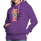Mom Women’s Premium Hoodie (Heartfelt Tribute) - purple 