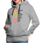 Mom Women’s Premium Hoodie (Heartfelt Tribute) - heather grey