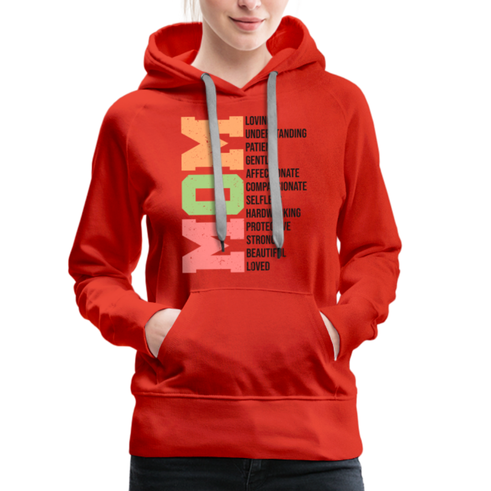 Mom Women’s Premium Hoodie (Heartfelt Tribute) - red