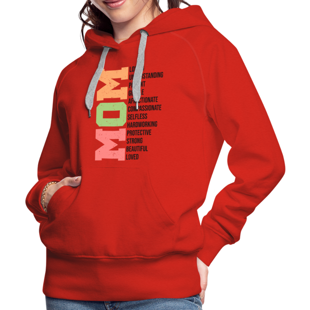 Mom Women’s Premium Hoodie (Heartfelt Tribute) - red